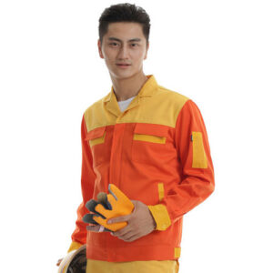 Đồng phục bảo hộ lao động màu vàng cam nổi bật - QQAK0009