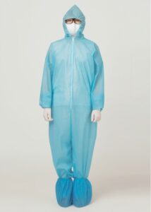 Quần áo bảo hộ chống dịch liền quần màu xanh cho y tế